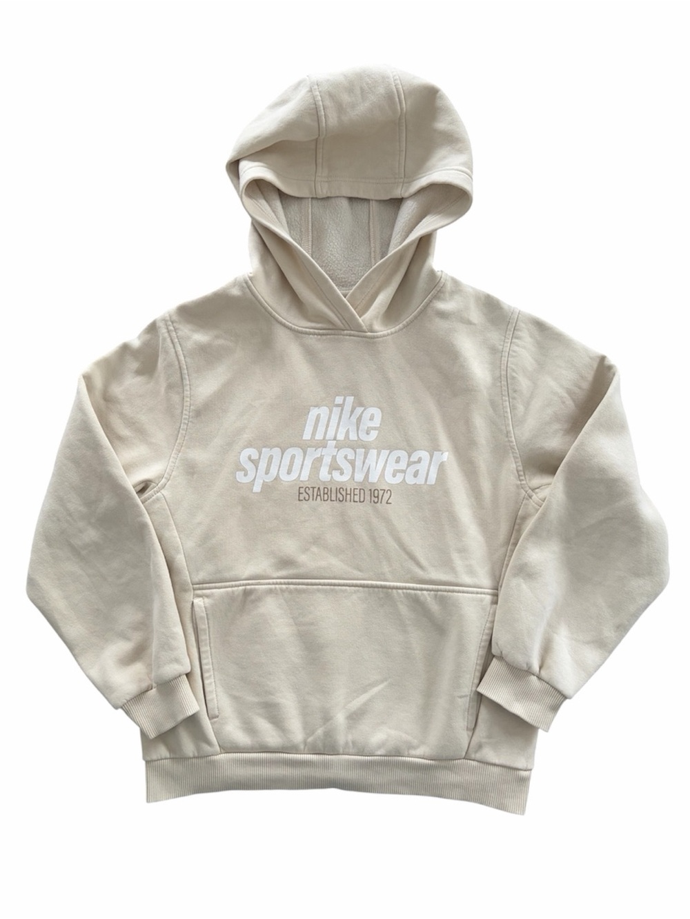 Nike Cream/White Logo Pullover Hoodie